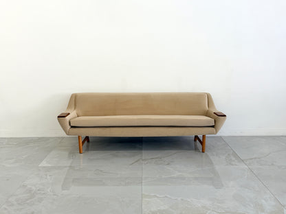 Danish Modern Sofa with Teak Paws, Oak H - Base, 1960's, 2 Configurations Included