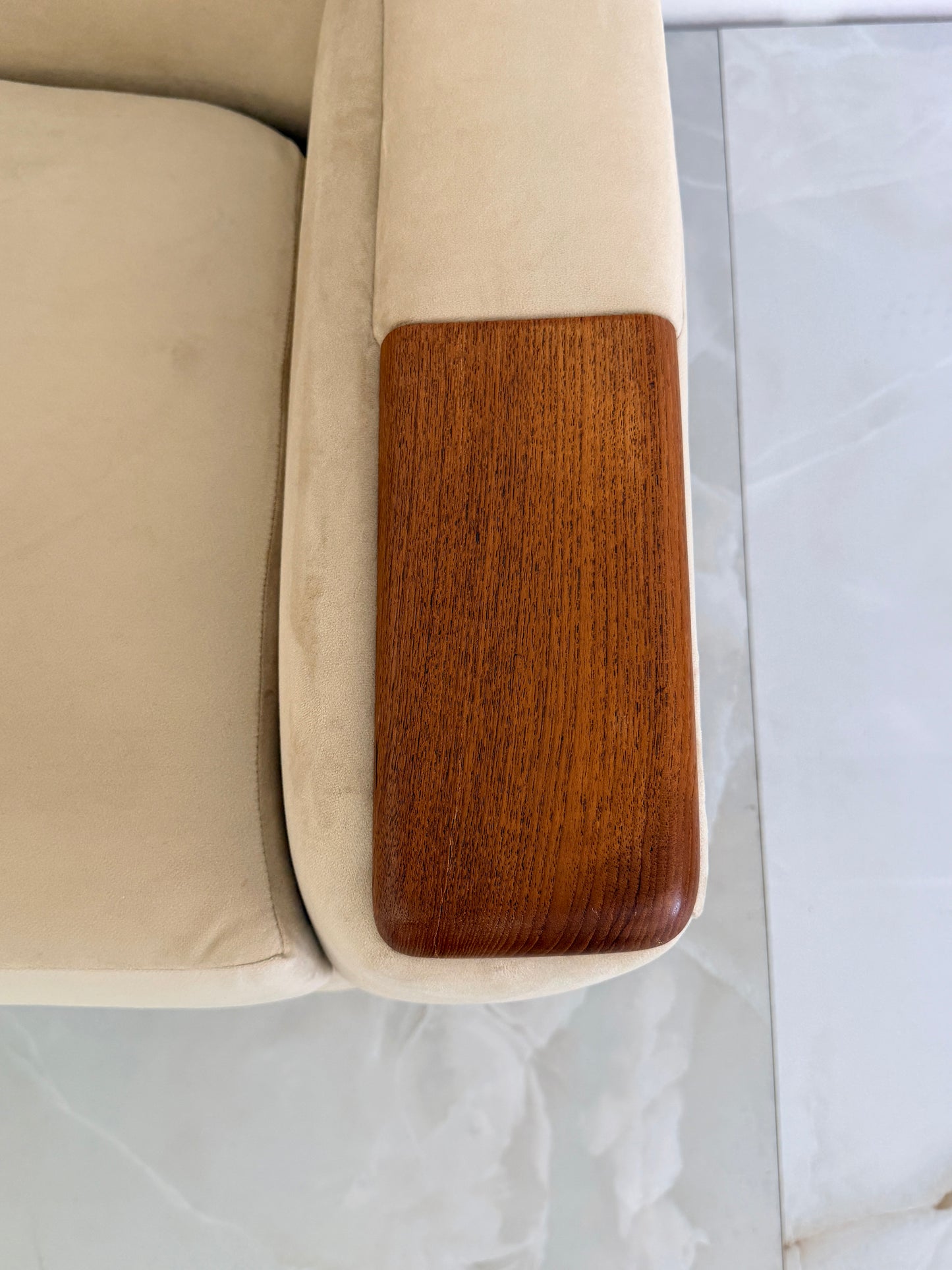 Danish Modern Sofa with Teak Paws, Oak H - Base, 1960's, 2 Configurations Included