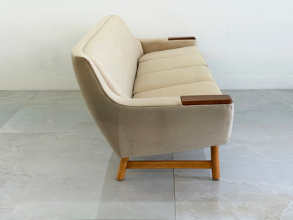 Danish Modern Sofa with Teak Paws, Oak H - Base, 1960's, 2 Configurations Included