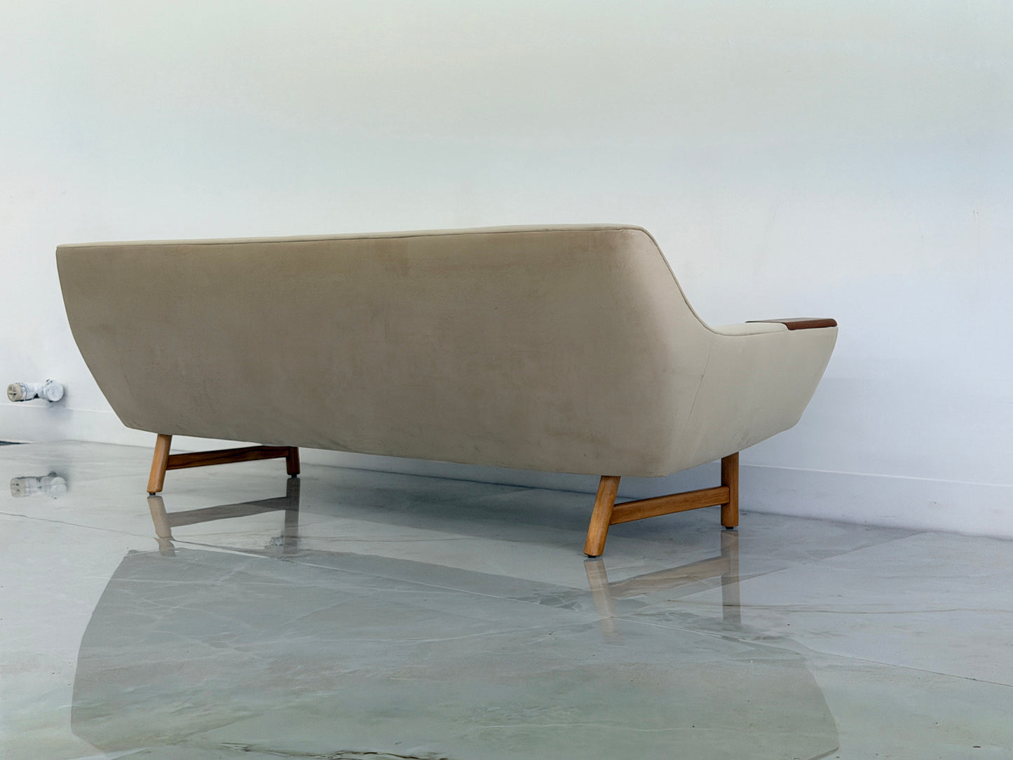 Danish Modern Sofa with Teak Paws, Oak H - Base, 1960's, 2 Configurations Included
