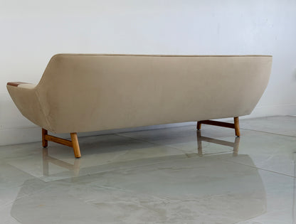 Danish Modern Sofa with Teak Paws, Oak H - Base, 1960's, 2 Configurations Included