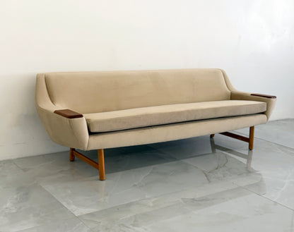 Danish Modern Sofa with Teak Paws, Oak H - Base, 1960's, 2 Configurations Included