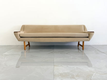 Danish Modern Sofa with Teak Paws, Oak H - Base, 1960's, 2 Configurations Included