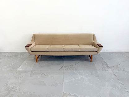 Danish Modern Sofa with Teak Paws, Oak H - Base, 1960's, 2 Configurations Included