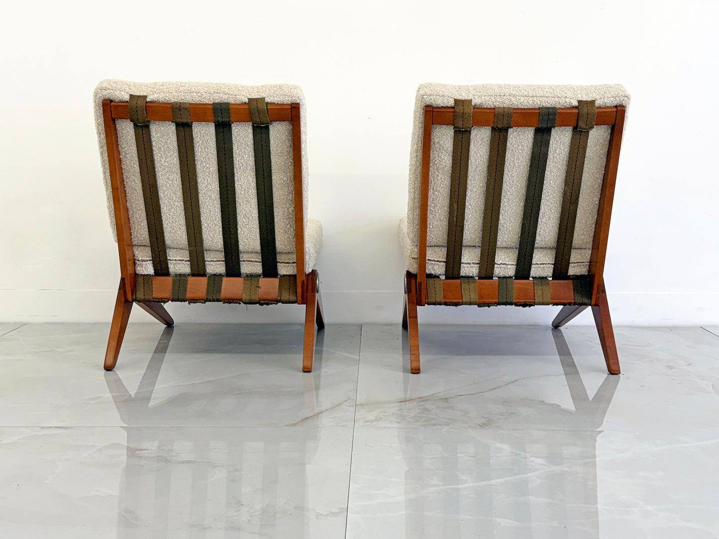 Pierre Jeanneret Scissor Lounge Chairs, Knoll, 1965, Original Cushions Included