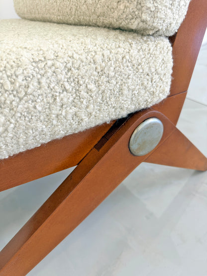 Pierre Jeanneret Scissor Lounge Chairs, Knoll, 1965, Original Cushions Included