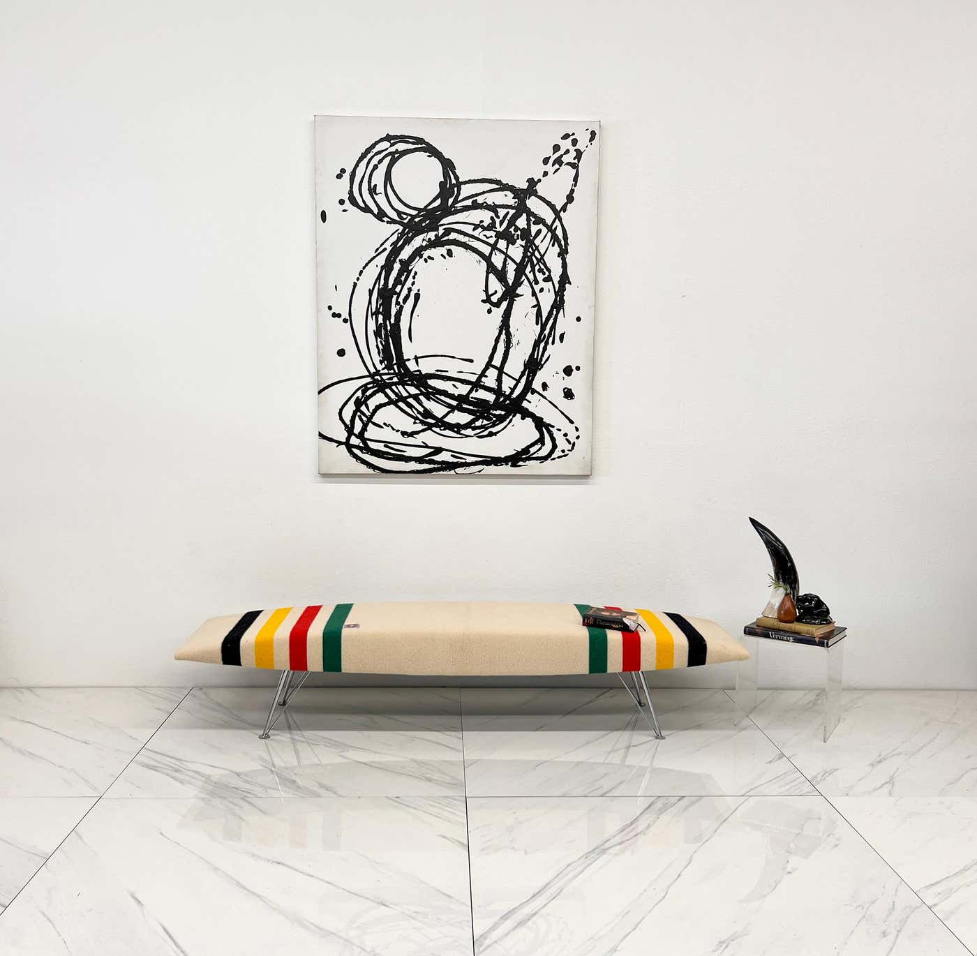 Massimo losa Ghini Plana Bench, in 1930's Pendleton Glacier Park Blanket