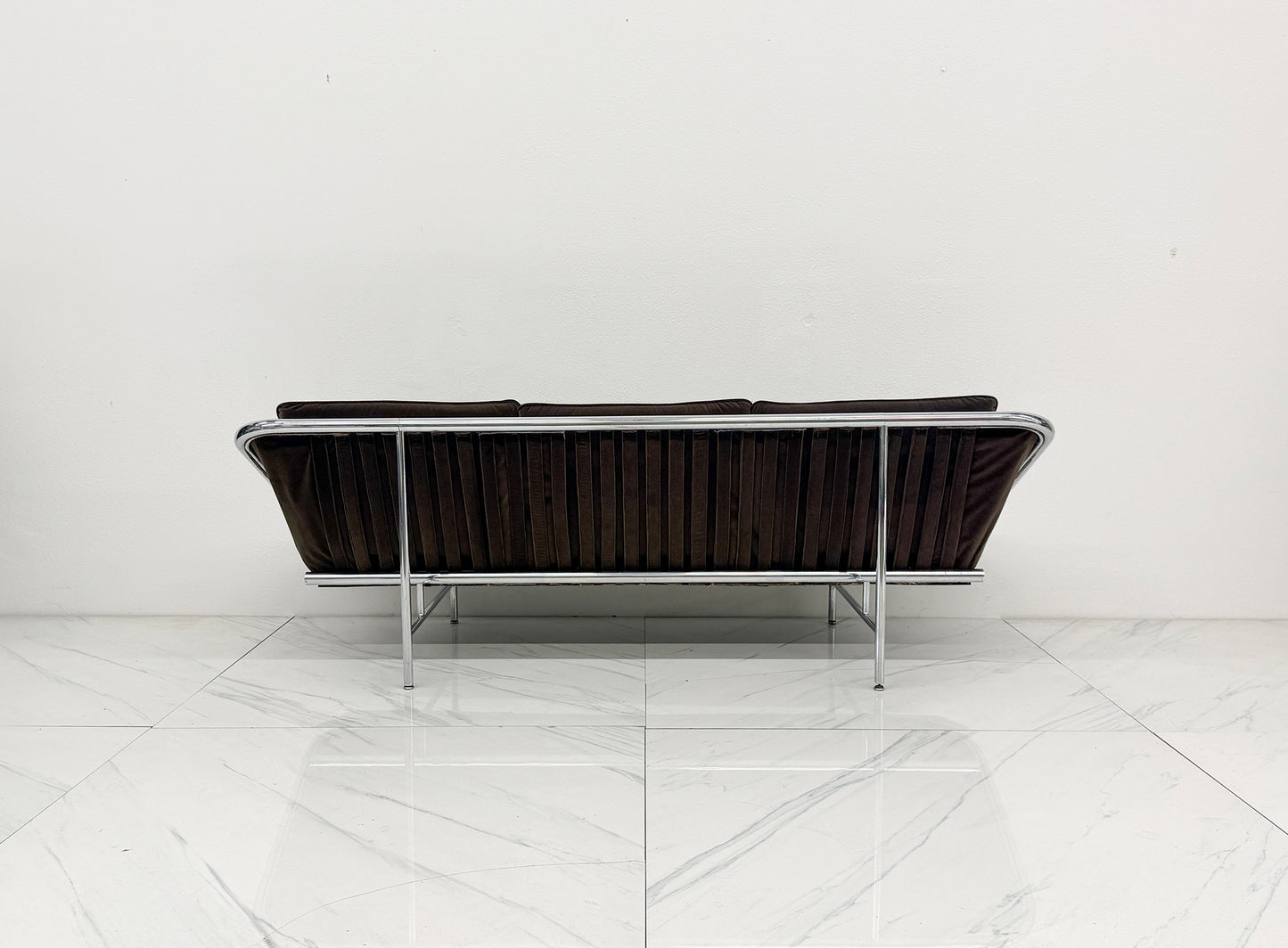 Rare George Nelson for Herman Miller Sling Sofa, Model 6832 in Chocolate Rohleder Velvet