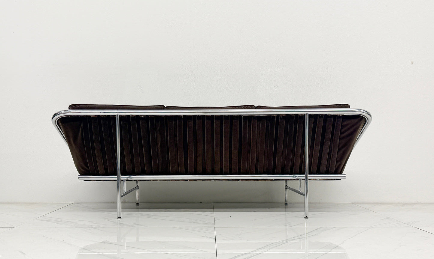 Rare George Nelson for Herman Miller Sling Sofa, Model 6832 in Chocolate Rohleder Velvet