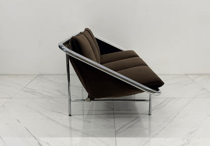 Rare George Nelson for Herman Miller Sling Sofa, Model 6832 in Chocolate Rohleder Velvet