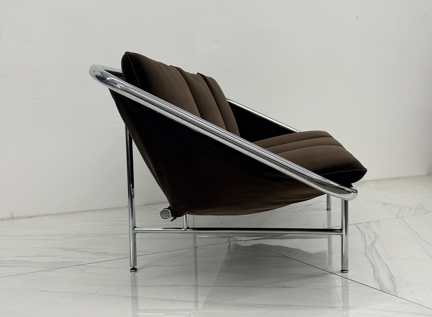 Rare George Nelson for Herman Miller Sling Sofa, Model 6832 in Chocolate Rohleder Velvet