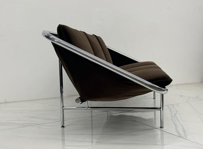 Rare George Nelson for Herman Miller Sling Sofa, Model 6832 in Chocolate Rohleder Velvet