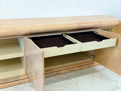 Monumental Karl Springer Goatskin Credenza / Buffet, 1980's