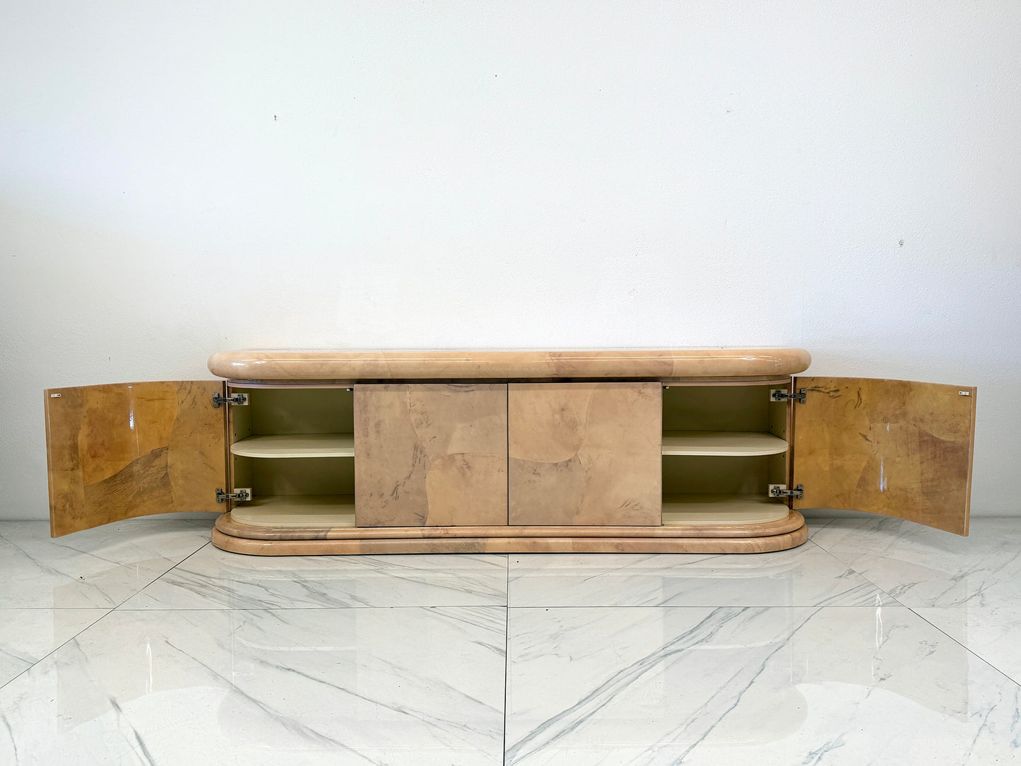 Monumental Karl Springer Goatskin Credenza / Buffet, 1980's