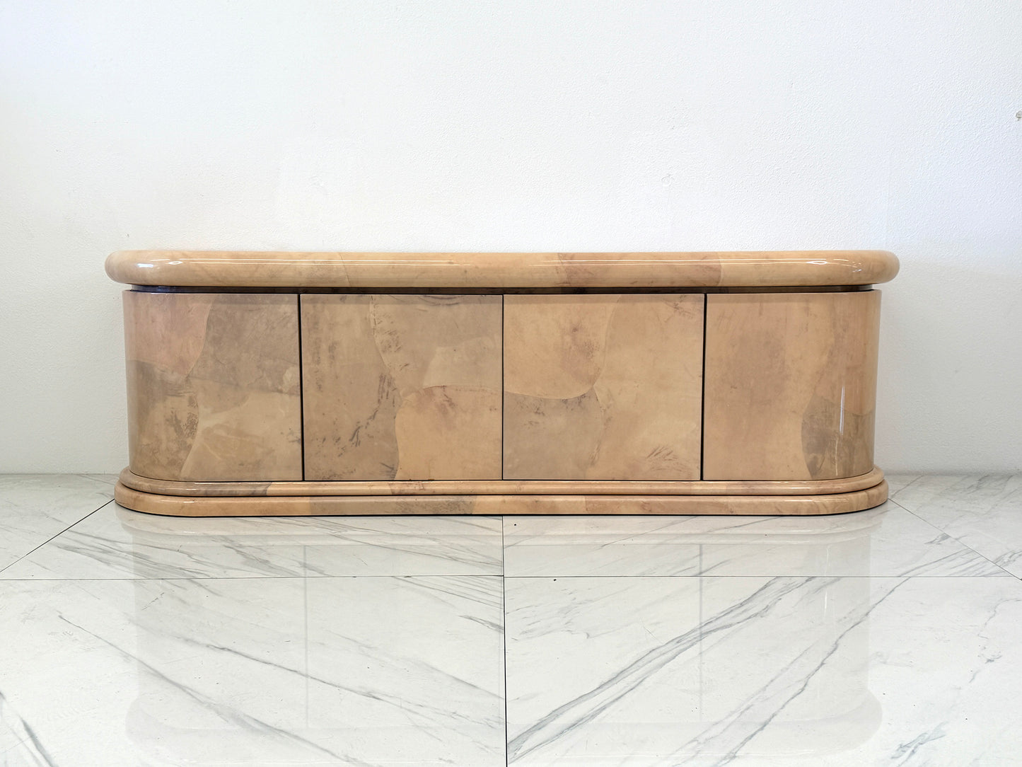 Monumental Karl Springer Goatskin Credenza / Buffet, 1980's