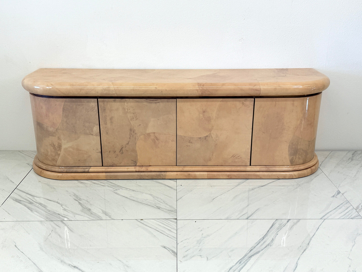 Monumental Karl Springer Goatskin Credenza / Buffet, 1980's