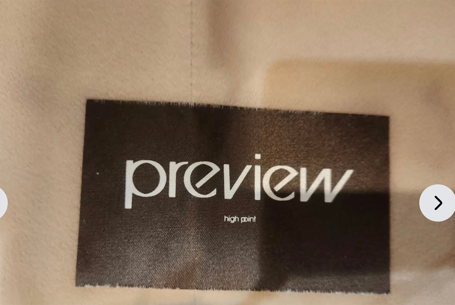 Vladimir Kagan Wide Angle Tangent Sofa, Model 506 In Tan Chenille