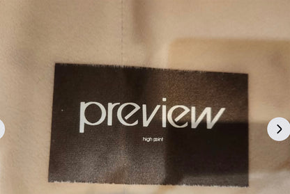 Vladimir Kagan Wide Angle Tangent Sofa, Model 506 In Tan Chenille