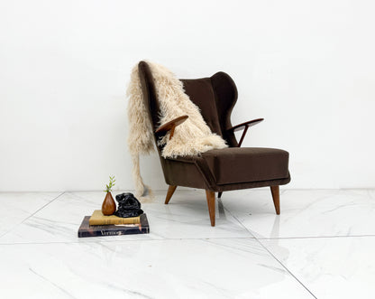 Model VP 37 Oak and Teak Lounge Chair by Georg Thams, Denmark 1950's