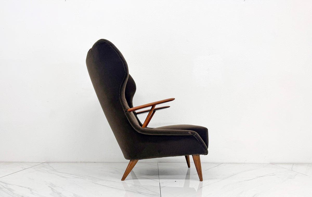Model VP 37 Oak and Teak Lounge Chair by Georg Thams, Denmark 1950's
