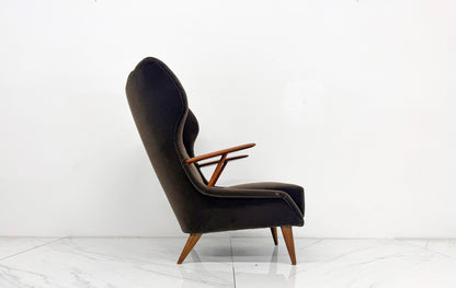 Model VP 37 Oak and Teak Lounge Chair by Georg Thams, Denmark 1950's