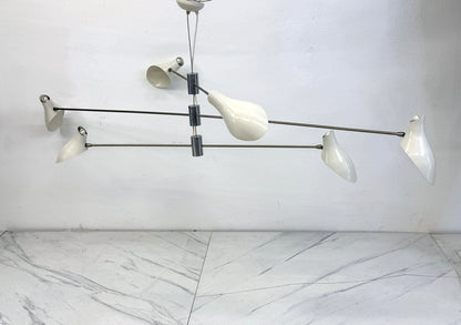 David Weeks Studio Bottle Tiered Pendant Chandelier No. 407, Three Stations