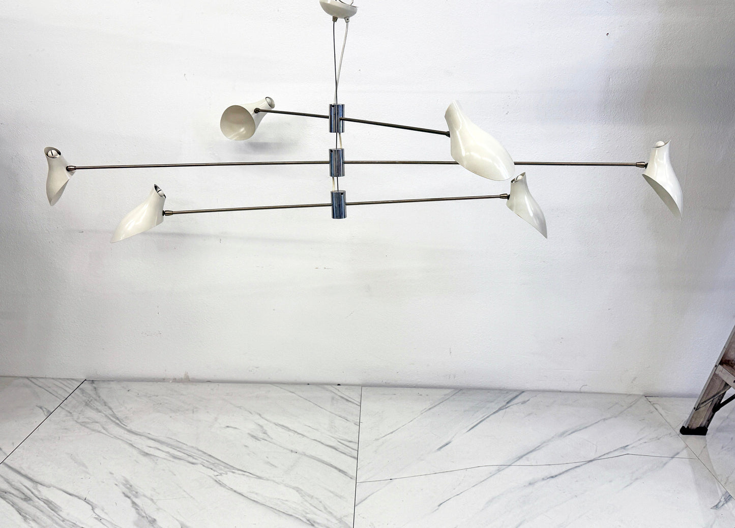 David Weeks Studio Bottle Tiered Pendant Chandelier No. 407, Three Stations