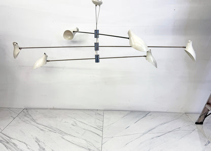 David Weeks Studio Bottle Tiered Pendant Chandelier No. 407, Three Stations